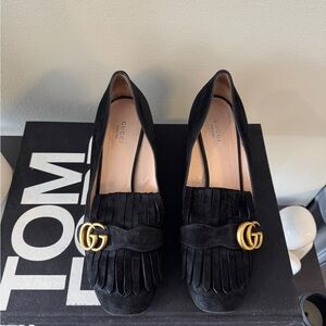 Gucci Women's Black Suede Loafers